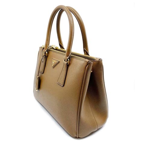 prada cannella|PRADA Saffiano Large Galleria Double Zip Tote Cannella .